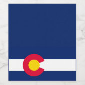 動的コロラド州旗のグラフィック ワインラベル (シングルラベル)