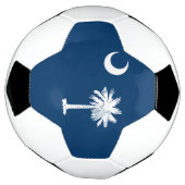 動的サウスカロライナ州旗のグラフィック サッカーボール (回転)