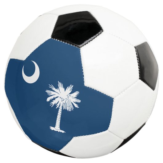 動的サウスカロライナ州旗のグラフィック サッカーボール (3/4)