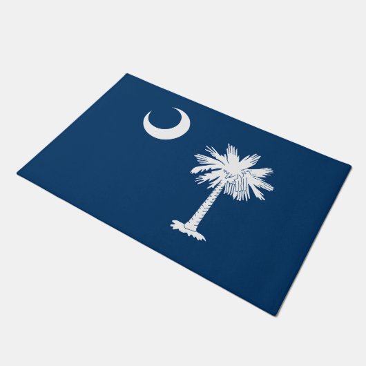 動的サウスカロライナ州旗のグラフィック ドアマット (アングル)