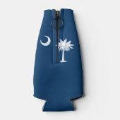 動的サウスカロライナ州旗のグラフィック ボトルクーラー (裏面)