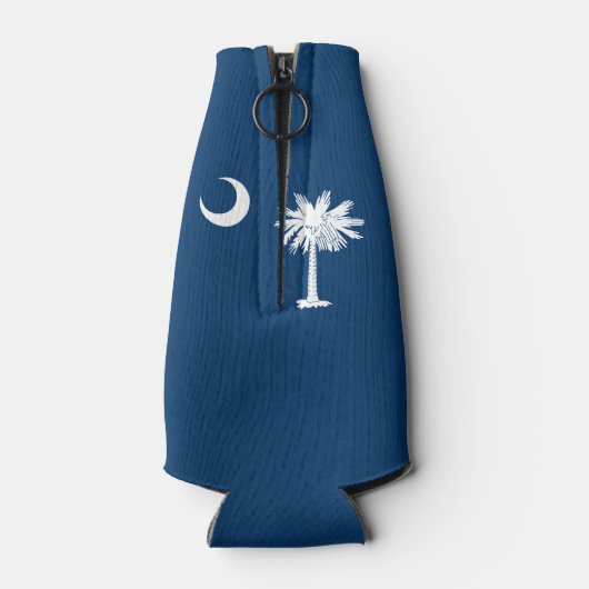 動的サウスカロライナ州旗のグラフィック ボトルクーラー (裏面)