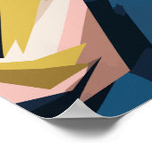 動的ジオメトリ抽象芸術アート ポスター (角)