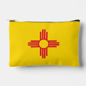 動的ニューメキシコ州旗のグラフィック アクセサリーポーチ (正面)