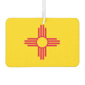 動的ニューメキシコ州旗のグラフィック カーエアーフレッシュナー (裏面)