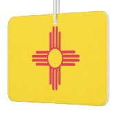 動的ニューメキシコ州旗のグラフィック カーエアーフレッシュナー (左)