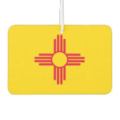 動的ニューメキシコ州旗のグラフィック カーエアーフレッシュナー (正面)