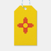 動的ニューメキシコ州旗のグラフィック ギフトタグ (正面)