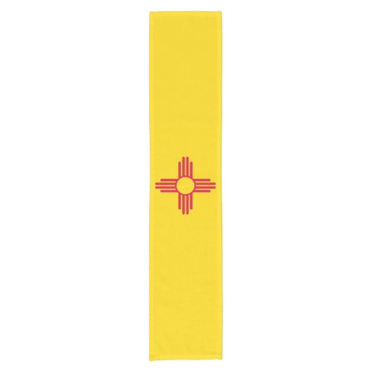 動的ニューメキシコ州旗のグラフィック ショートテーブルランナー (正面)