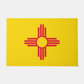 動的ニューメキシコ州旗のグラフィック ドアマット (正面)