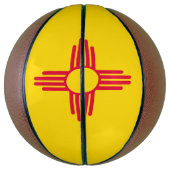 動的ニューメキシコ州旗のグラフィック バスケットボール (縦)