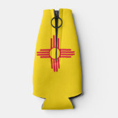 動的ニューメキシコ州旗のグラフィック ボトルクーラー (裏面)