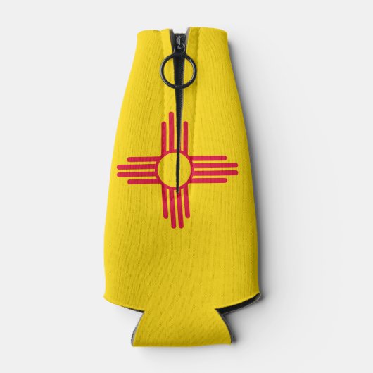 動的ニューメキシコ州旗のグラフィック ボトルクーラー (裏面)