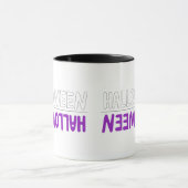 動的パープルハロウィン文字とエネルはっきりしたギー マグカップ (中央)