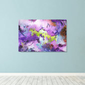 「動的フラグメント」コンテンポラリー抽象芸術 キャンバスプリント (インサイチュ (ウッドフロア))