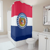動的ミズーリ州旗のグラフィック シャワーカーテン (インサイチュ)