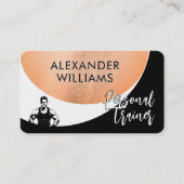 動的モダンQRcodeパーソナルトレーナーフィットネス 名刺 (正面)