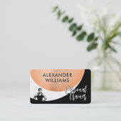 動的モダンQRcodeパーソナルトレーナーフィットネス 名刺 (スタンド正面)