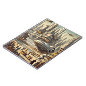 動的レトロ – 未来的な宇宙港Sci-Fi ノートブック (左側)