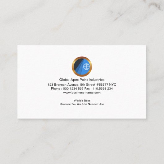 動的企業的で活発な輸出入のマネージャー 名刺 (裏面)