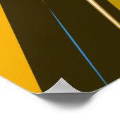 動的抽象芸術ストライプ ポスター (角)