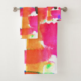 動的抽象芸術パターン バスタオルセット
