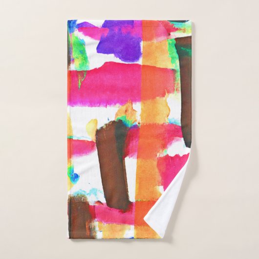 動的抽象芸術パターン バスタオルセット (ハンドタオル)