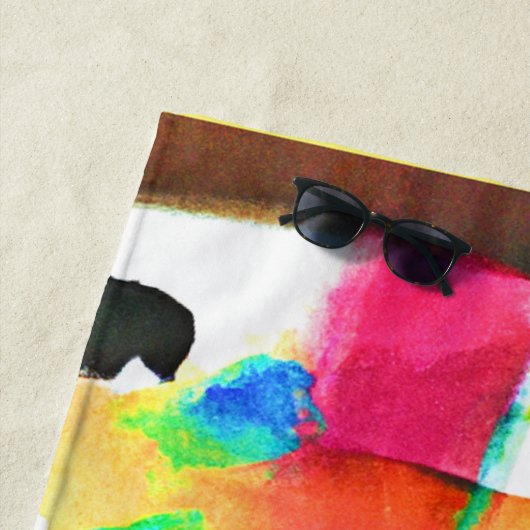 動的抽象芸術パターン ビーチタオル (インサイチュ)