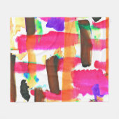 動的抽象芸術パターン フリースブランケット (正面(横))