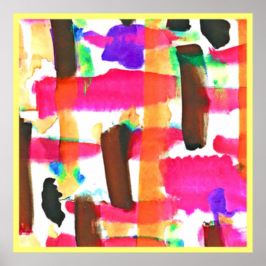 動的抽象芸術パターン ポスター (正面)