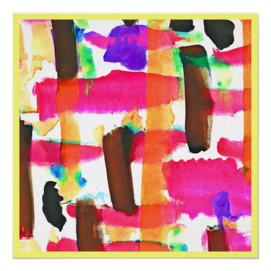 動的抽象芸術パターン ポスター (正面)