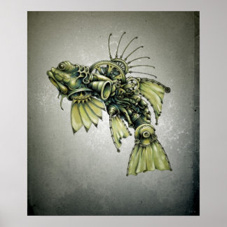 動的海産物 ポスター