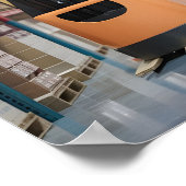 動的物流シーン – 小売倉庫 ポスター (角)