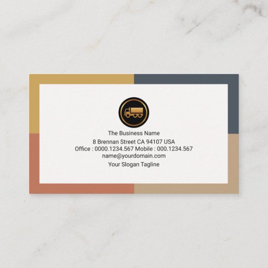 動的矩形グローバルロジステ縁どィクス(Dynamic Rectangle Global Logist 名刺 (裏面)