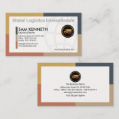 動的矩形グローバルロジステ縁どィクス(Dynamic Rectangle Global Logist 名刺 (正面/裏面)