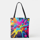 動的蛍光ス絵を描テリーク トートバッグ (裏面)