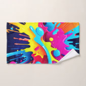 動的蛍光ス絵を描テリーク バスタオルセット (ハンドタオル)