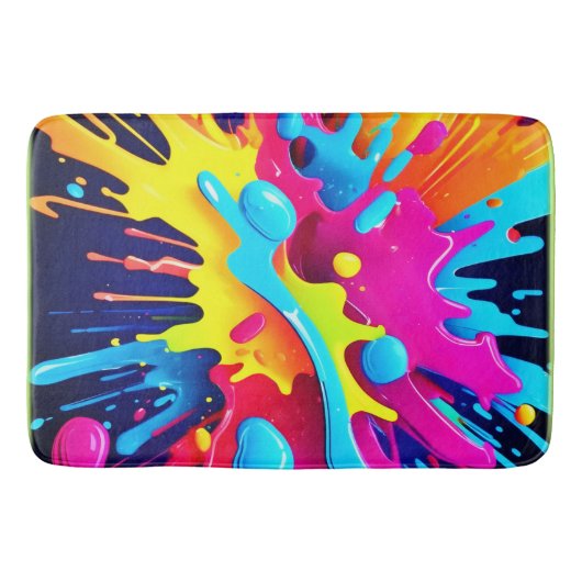 動的蛍光ス絵を描テリーク バスマット (正面)