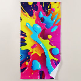 動的蛍光ス絵を描テリーク ビーチタオル