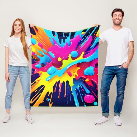 動的蛍光ス絵を描テリーク フリースブランケット (インサイチュ)