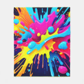 動的蛍光ス絵を描テリーク フリースブランケット (正面)