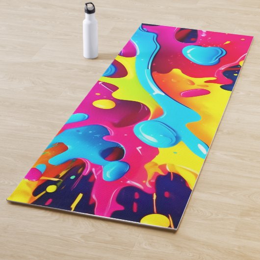 動的蛍光ス絵を描テリーク ヨガマット (インサイチュ)