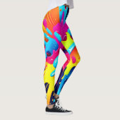 動的蛍光ス絵を描テリーク レギンス (右)