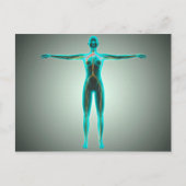 動脈と静脈を持つ女性体の解剖学 ポストカード (正面)
