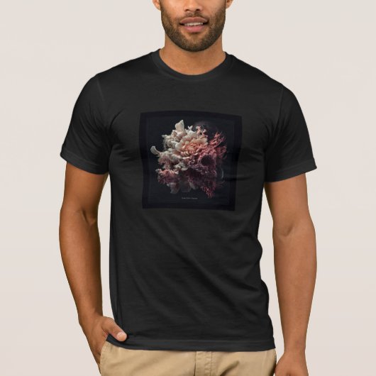 動脈の痛み ― ゴシック フラワー スカル Tシャツ (正面)