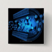 動脈の血球の眺めを切って下さい 缶バッジ (正面)