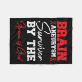 動脈瘤の生存者医療状態動脈瘤の認識 フリースブランケット (正面(横))