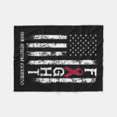 動脈瘤戦士アメリカ国旗 フリースブランケット (正面(横))