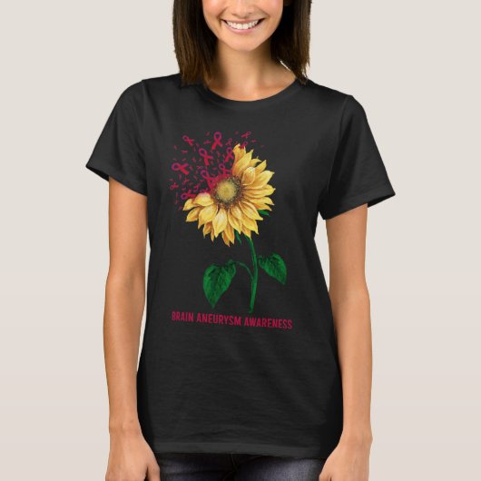 動脈瘤認識度ひまわり Tシャツ (正面)