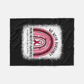 動脈瘤認識度アパレル素晴らしティー フリースブランケット (正面(横))